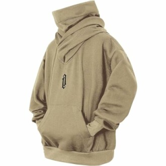 Mens Fashion Capuche Couleur Unie Manches Longues