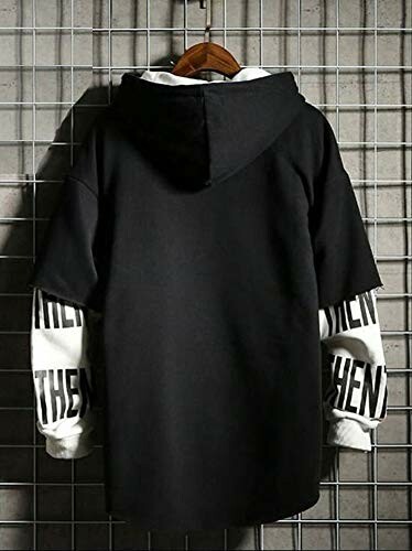Hello MrLin Men's Techwear Hip Hop Hoodie Japanese Streetwear Patchwork Urban Jumper