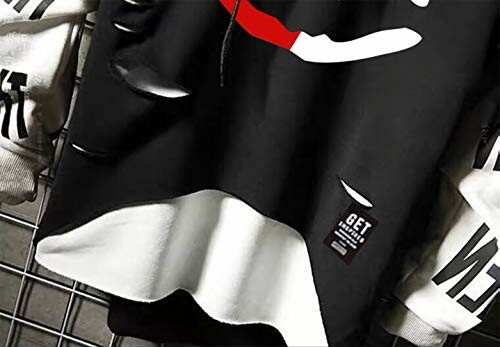 Hello MrLin Men's Techwear Hip Hop Hoodie Japanese Streetwear Patchwork Urban Jumper