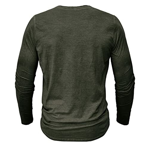 Back view of green long sleeve shirt