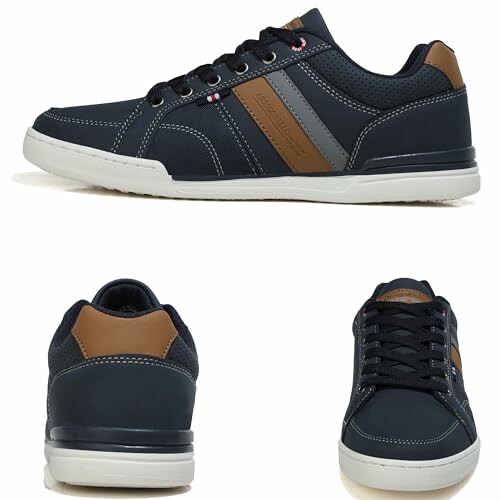 Men's casual sneakers with brown accents.